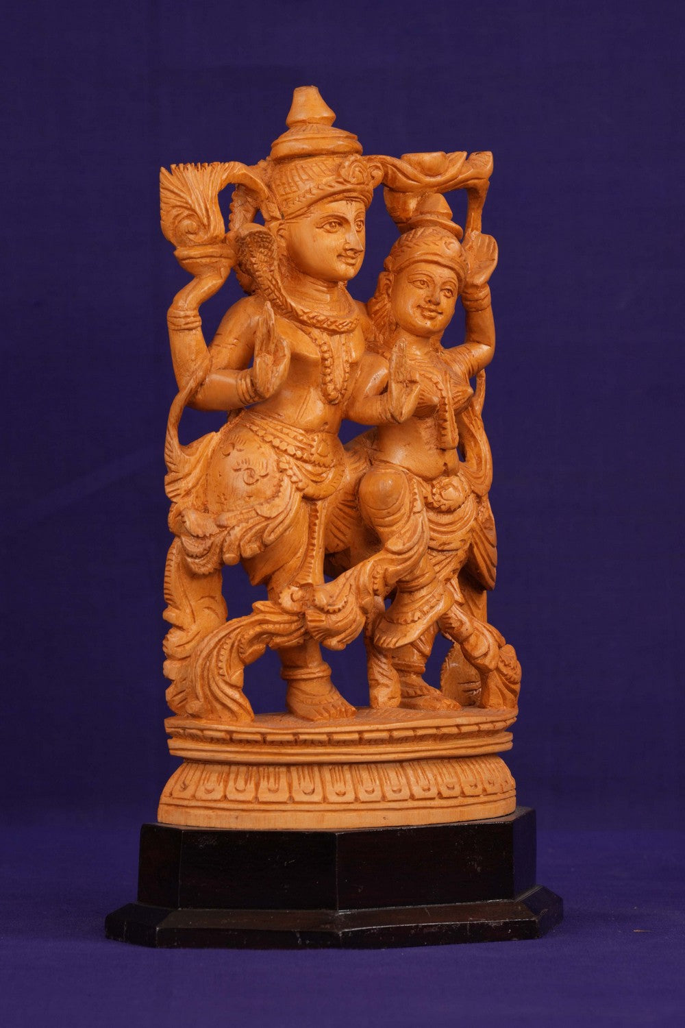 Image of Wooden Gowri Shiva Sculpture